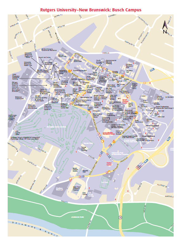 busch campus map